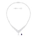 Colar Louison, Grande, Branco, Metal Ródio Colar Louison, Grande, Branco, Metal Ródio