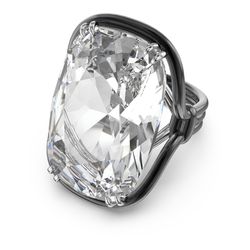 Anel-Harmonia-Cristal-flutuante-de-grandes-dimensoes-Branco-Acabamento-de-combinacao-de-metais