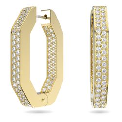 Brincos-argola-Dextera-Octogonal-Pave-Medias-Branco-Banhado-a-dourado
