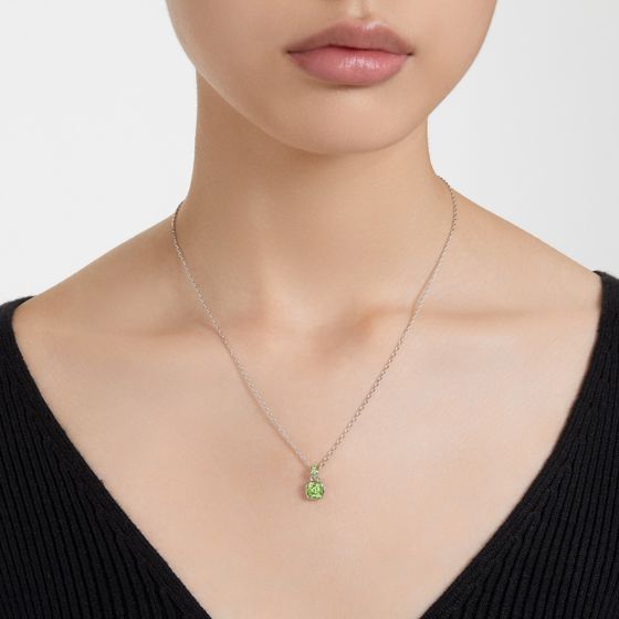 Pingente-Birthstone-Lapidacao-quadrada-Agosto-Verde-Lacado-a-rodio