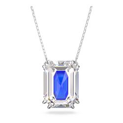 Pingente-Chroma-Cristal-de-lapidacao-octogonal--Azul-banhado-a-rodio