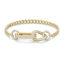 Pulseira-Dextera-Pave-Ligacoes-mistas-Branca-Lacado-a-dourado