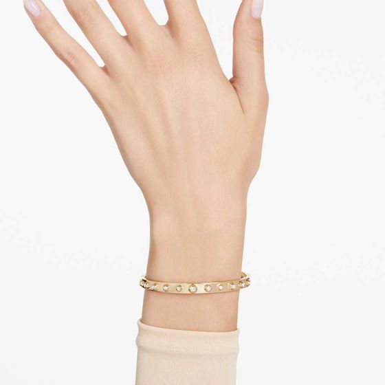 Bracelete-Numina-Lapidacoes-redondas-mistas-Branca-Revestido-em-dourado