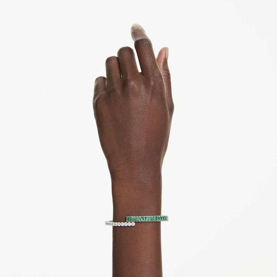 Bracelete-Matrix-Combinacao-de-lapidacoes-Verde-Revestido-em-rodio