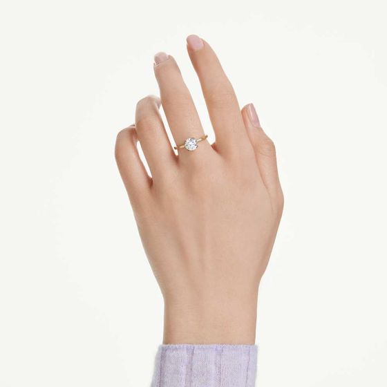 Anel-cocktail-Stilla-Attract-Lapidacao-redonda-Branco-Revestido-em-dourado