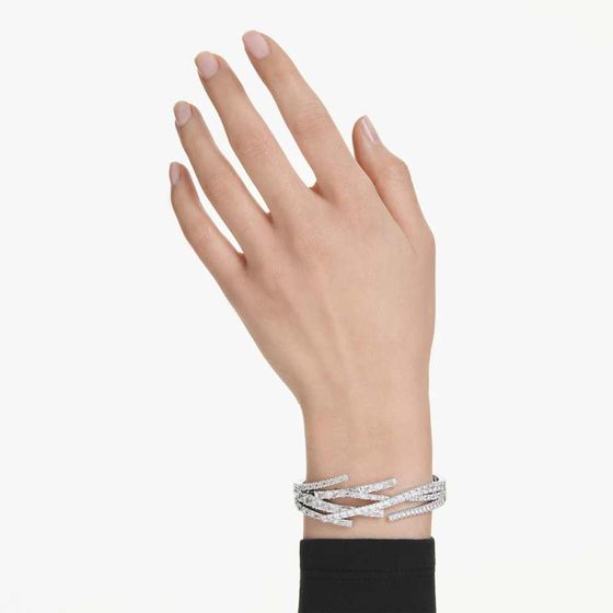 Bracelete-Matrix-Combinacao-de-lapidacoes-Branca-Revestido-em-rodio