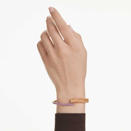 Bracelete-Matrix-Combinacao-de-lapidacoes-Multicor-Revestido-em-dourado