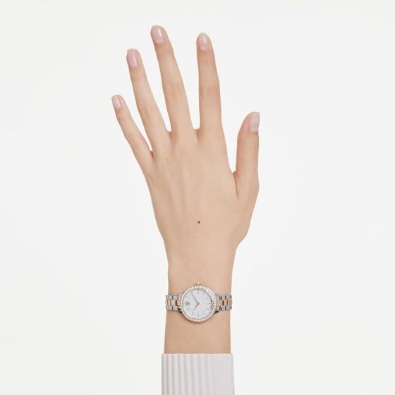 Relogio-Fabricacao-suica-Pulseira-de-metal-Prata-Acabamento-em-rosa-dourado