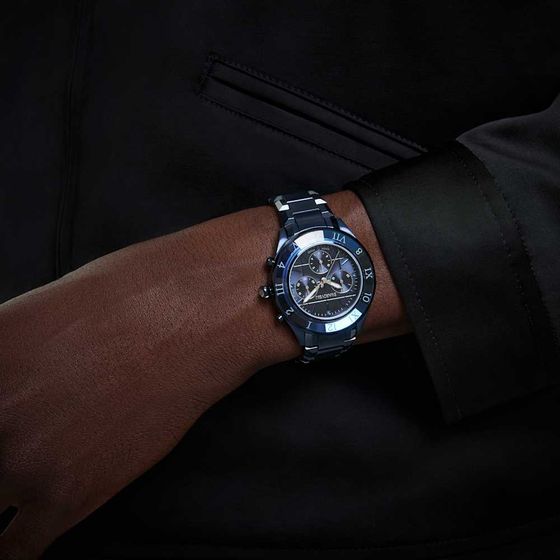 Relogio-39-mm-Fabricacao-suica-Pulseira-de-metal-Azul-Acabamento-em-azul