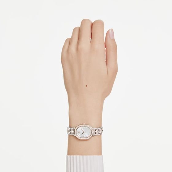 Relogio-Dextera-Octagon-Fabricacao-suica-Pulseira-de-metal-Prata-Acabamento-em-rosa-dourado