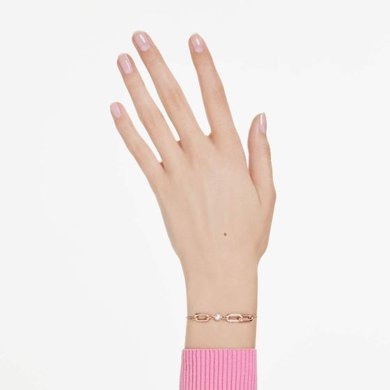 Pulseira-Constella-Crystal-Pearl-Lapidacao-redonda-Branca-Revestido-em-rosa-dourado
